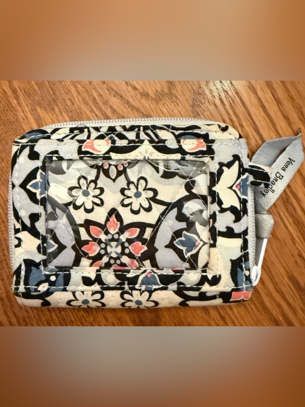 Vera Bradley RFID Zip Around Wallet Lisbon Medallion Spring ID Card Case